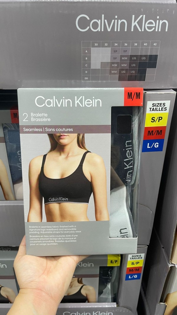 【加拿大空運直送】Calvin Klein 2 Pack Lightly Lined Bralette 女裝運動型內衣背心 (黑色/白色) 2件套裝