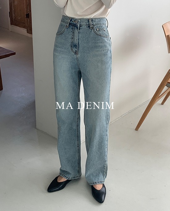merryaround-[MA DENIM] [ring denim] 코스 슬림와이드 틴연청 (denim pants)♡韓國女裝褲