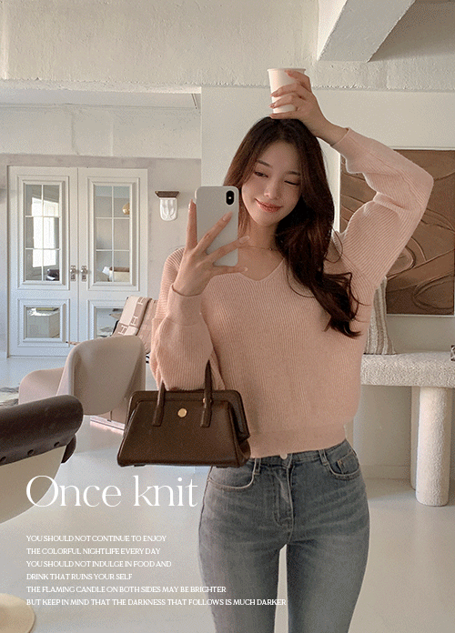 reine-[가을신상] 원스하찌니트 (5colors) 캐시미어5% new♡韓國女裝上衣