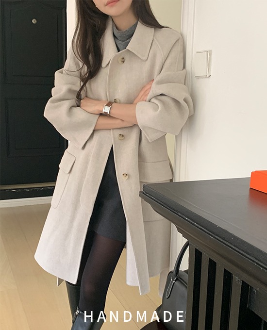 merryaround-[hand made / wool  90%] 리번 포켓 하프 (coat)♡韓國女裝外套