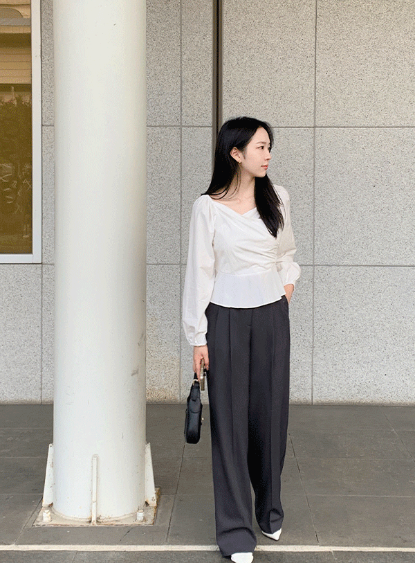 uptownholic-[[가을슬랙스] 어텀 투 핀턱 슬랙스 (*3color)]♡韓國女裝褲