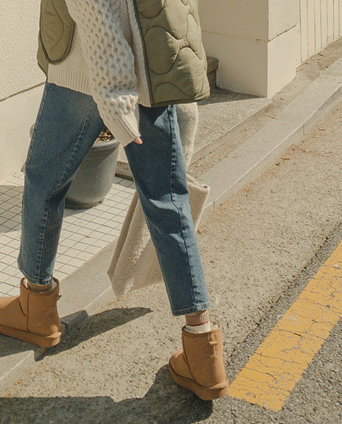 leelin-[다프 바이오워싱 데님 배기팬츠[size:S,M,L,XL]]♡韓國女裝褲