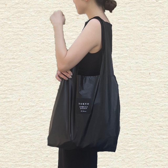 【日本直送】TOKYO SHIBUYA POUCH 二色啞光單肩包（黑色）