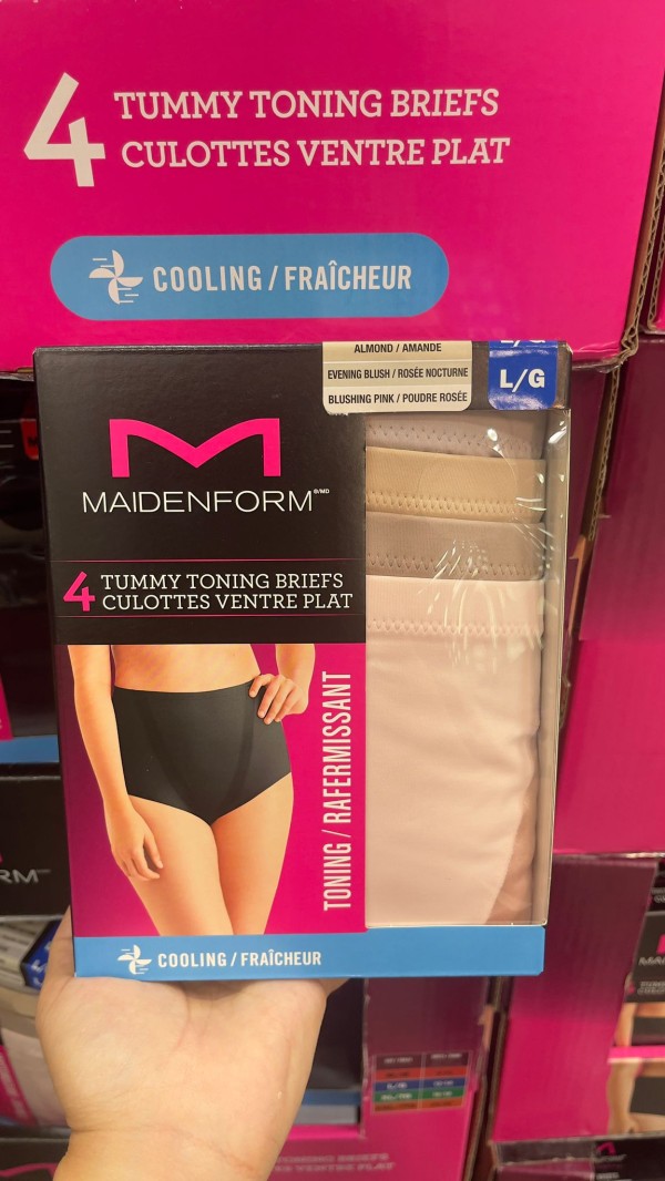 【加拿大空運直送】Maidenform Women’s Underwear Tummy Toning Briefs 收腹三角褲 4 條裝 (全黑色) 