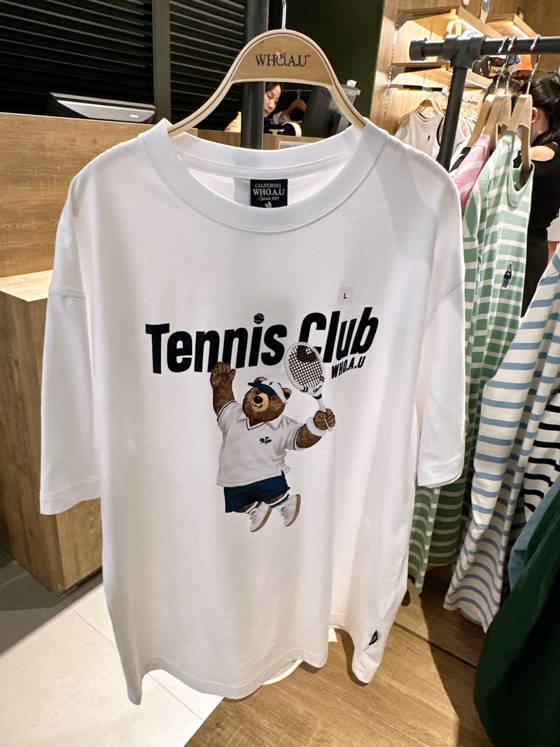 韓國潮牌 WHO.A.U Steve Tennis Photo Short Sleeve Tee (IVORY)